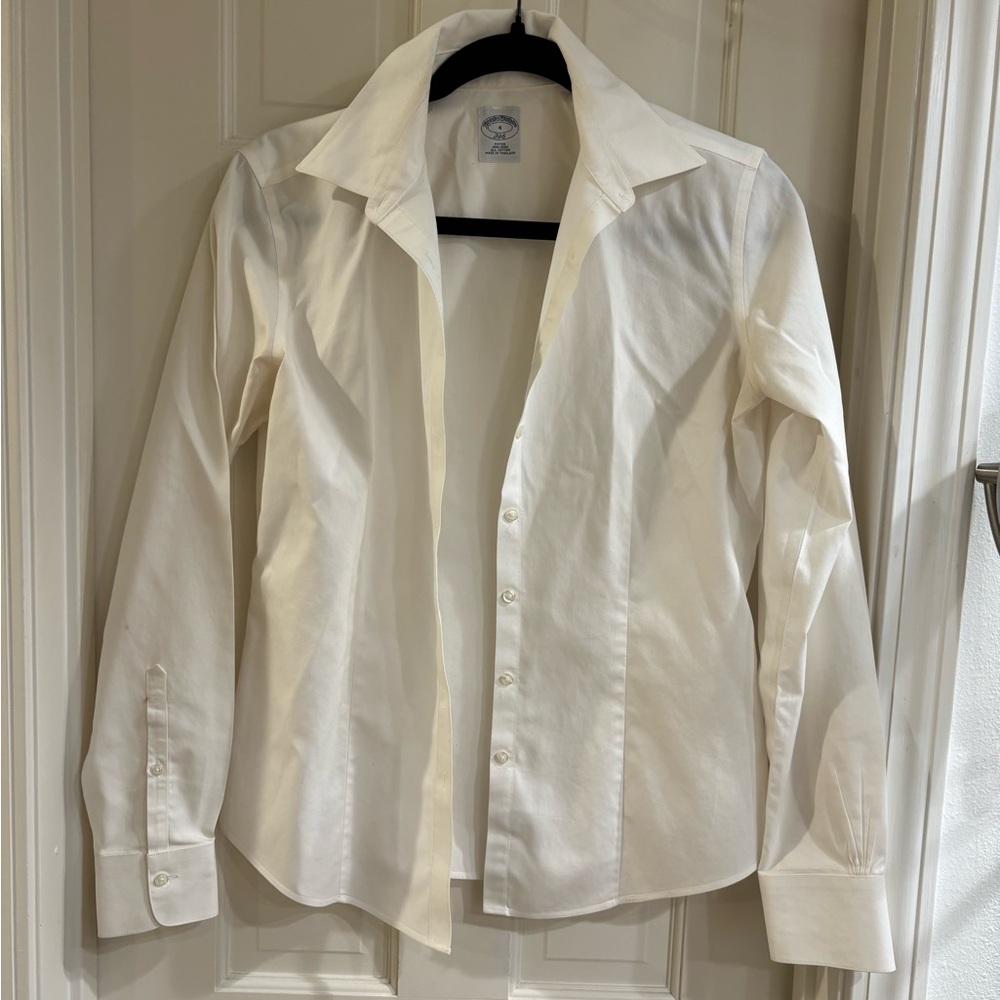 White Button-Up Shirt, Brooks Brothers Size 2